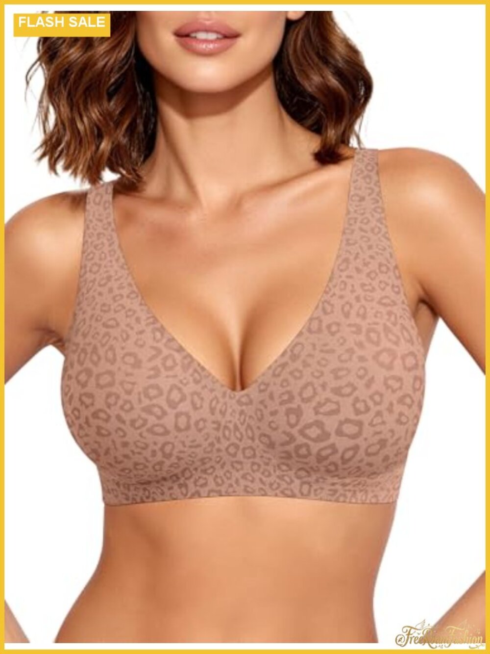 Wireless Deep V Plunge Bralette Seamless Push Up T-Shirt Bra